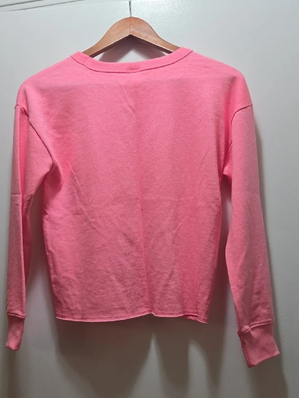 GAP Girls Pink Heart Crewneck Sweatshirt with Rainbow Stitching